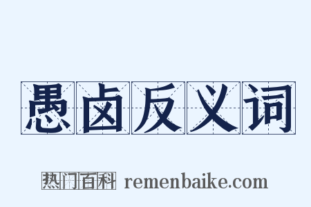 愚卤反义词是什么意思的图片